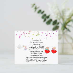 Babydusche Postkarte