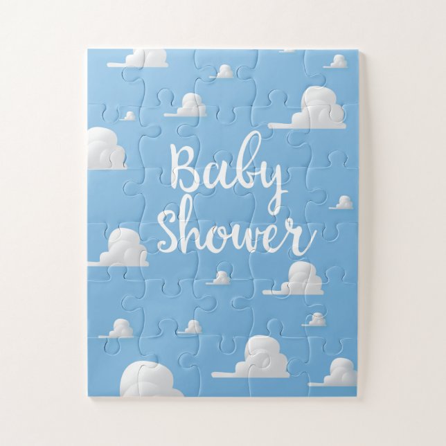 Babydusche Puffy White Clouds (Vertikal)