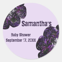 Babydusche Purple Flowers Floral Baby Girl