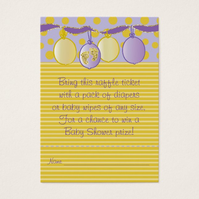 Babydusche - Raffle-Ticket/Baby-Footprints (Vorderseite)