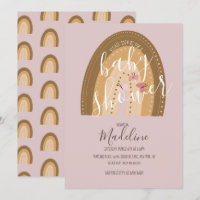 Babydusche Regenbogen Schmetterlinge Bohemisch ros