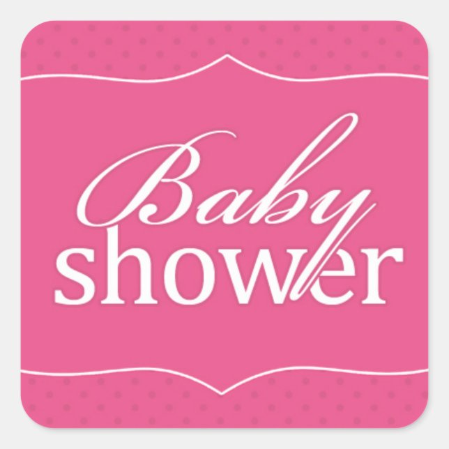 Babydusche rosa Aufkleber (Vorderseite)