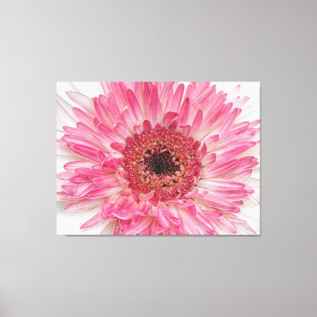 Babydusche Rosa Blume - rosa Design Leinwanddruck (Vorderseite)
