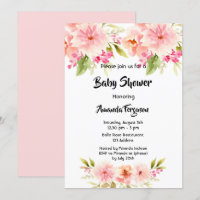 Babydusche Rosa Blume Weiße Mädchen