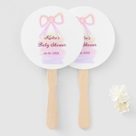 Babydusche Rosa Bugwasserfarbe elegant modern Fächer