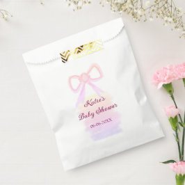 Babydusche Rosa Bugwasserfarbe elegant modern Geschenktütchen