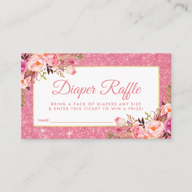 Babydusche Rosa Gold Windelwaschmaschine Karte P (Vorderseite)