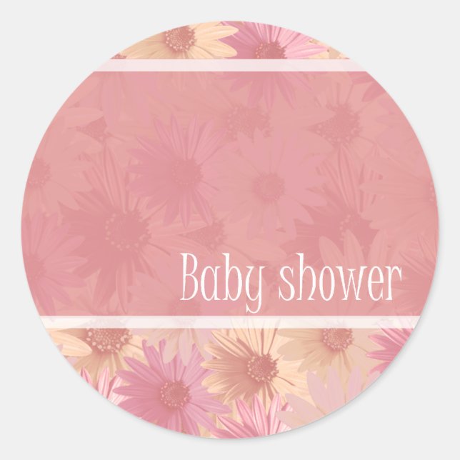 Babydusche Rosa Sticker (Vorderseite)