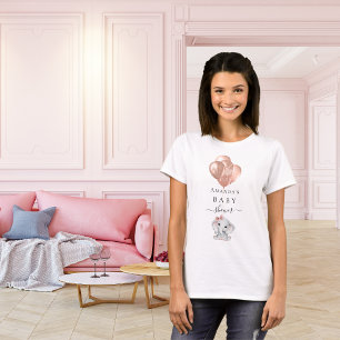 Babydusche Rose Goldballons Elefantenmädchen T-Shirt