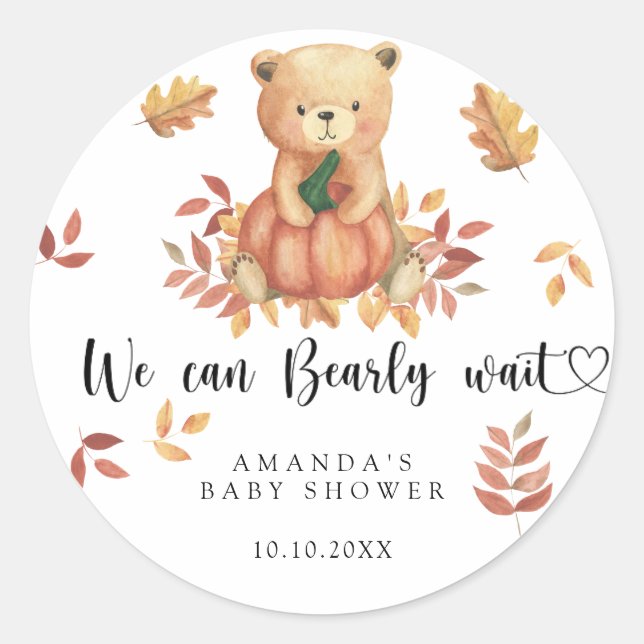 Babydusche Runder Aufkleber (Vorderseite)