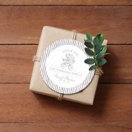 Babydusche Runder Aufkleber