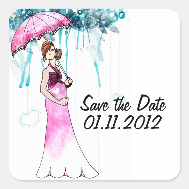 Babydusche Save the Date Aufkleber (Vorderseite)