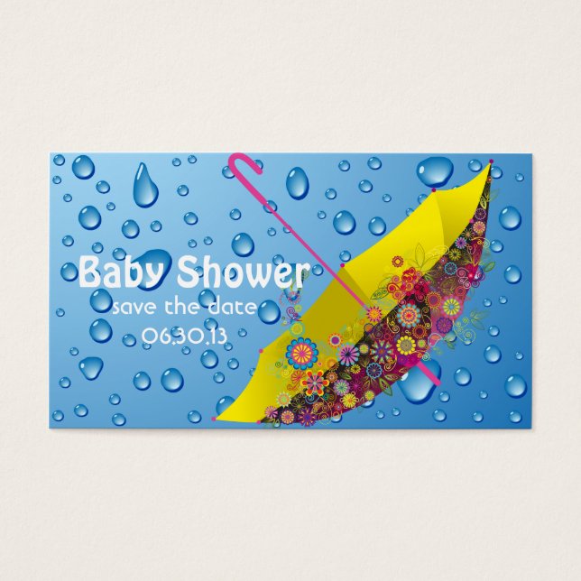 Babydusche Save the Date Regenschirm (Vorderseite)