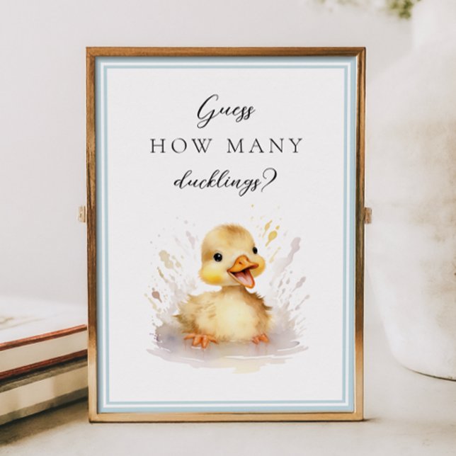 Babydusche schätzt, wie viele Duckling-Zeichen Poster (Von Creator hochgeladen)