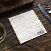 Babydusche Schneemann lila Thema Napkins