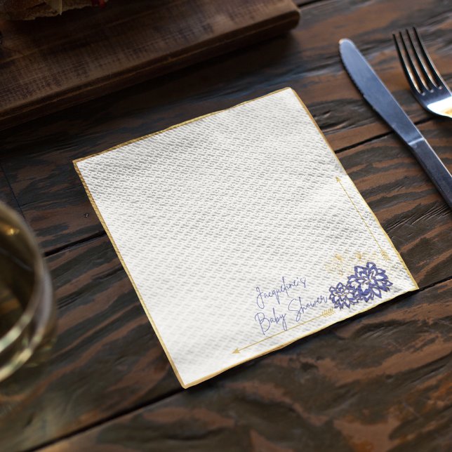 Babydusche Schneemann lila Thema Napkins Serviette (Von Creator hochgeladen)