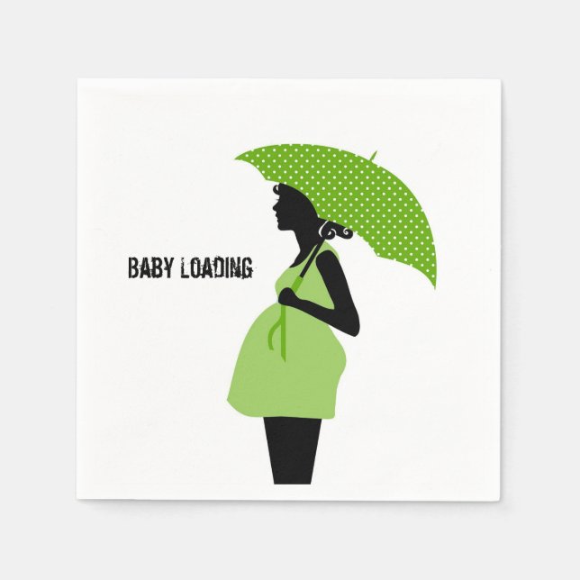 Babydusche Schwangere Serviette (Vorderseite)