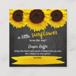 Babydusche Sonnenblume Windelwanne Umschließkarte Begleitkarte