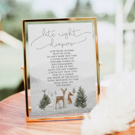 Babydusche Späte Nachttaucher signieren Boho Woodl Poster