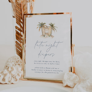 Babydusche Spätnachtswindeln an der Küste Untersch Poster