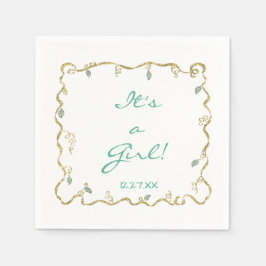 Babydusche Standard Napkin "Glittery Castle" Serviette