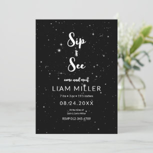 Babydusche, StarryNight Minimalistisch Einladung
