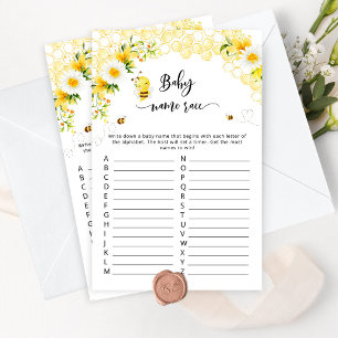 Babydusche, süß wie möglich, Baby Name Race