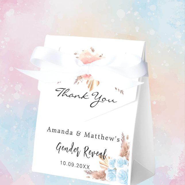 Babydusche Teddy Bär Pampas Gras Blüte Geschenkschachtel (Von Creator hochgeladen)