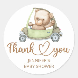 Babydusche Teddy Bear Baby Bear Runder Aufkleber