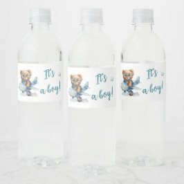 Babydusche Teddybär blau