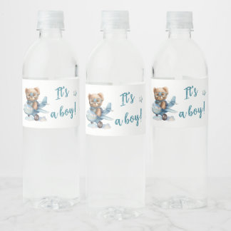Babydusche Teddybär blau