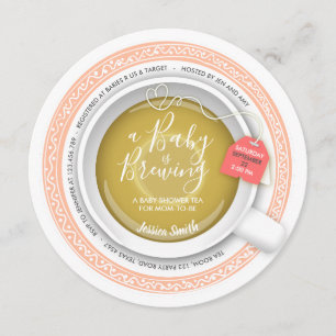 Babydusche Tee-Party Babyzucht Einladung