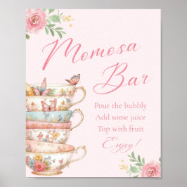 Babydusche Tee Party Momosa Bar Poster