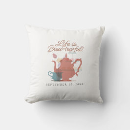Babydusche Tee Party Niedlich Minimalistisch Boho  Kissen