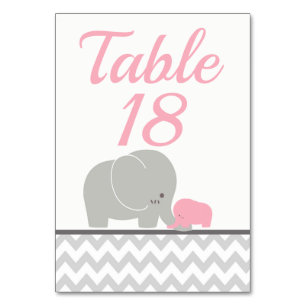 Babydusche Tischnummer Cards   Benutzerdefinierte 