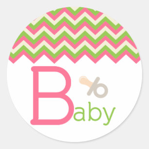 Babydusche Topper/Aufkleber Runder Aufkleber