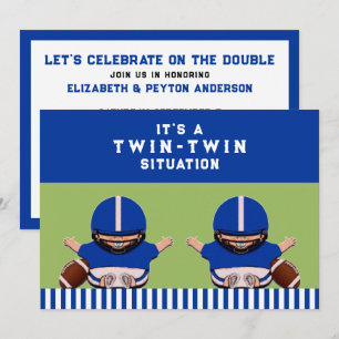 Babydusche Twin Boys Sports Einladung