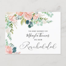 Babydusche Umgekehrt Blush Pink Floral