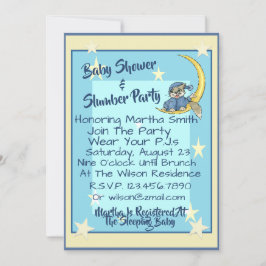 Babydusche und Party mit Sattelaufsatz, Stars und  Einladung