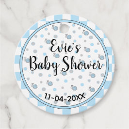 Babydusche und Schnecken Geschenkanhänger