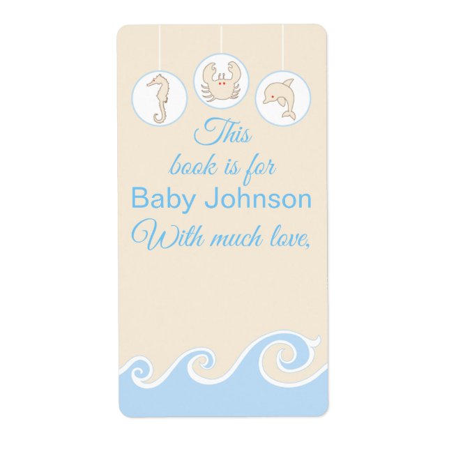 Babydusche "Under Sea" Buchzeichen Sheet von 8 (Vorne)