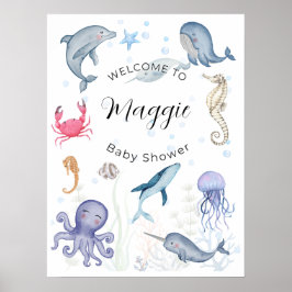 Babydusche unter dem Meer Poster