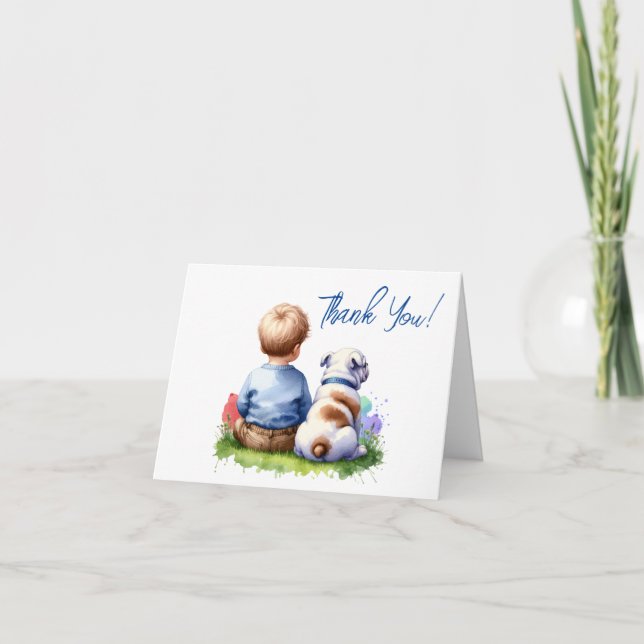 Babydusche Vielen Dank Anmerkungen Karte (Vorderseite)
