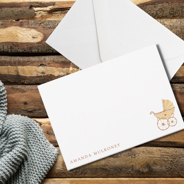 Babydusche Vielen Dank, dass Sie eine flache Note  Mitteilungskarte (Von Creator hochgeladen)