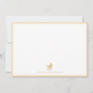 Babydusche Vielen Dank, dass Sie eine flache Note  Mitteilungskarte