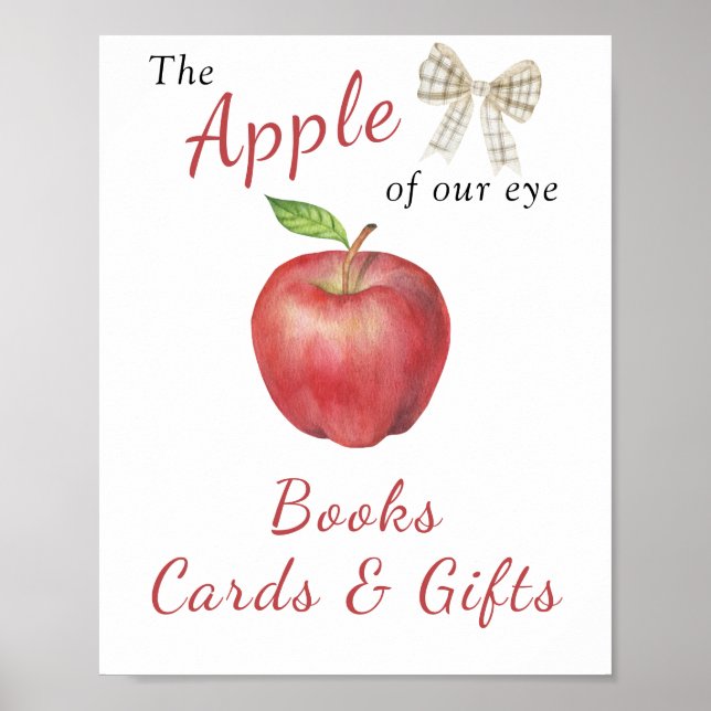 Babydusche von Apple - Bücher, Karten und Geschenk Poster (Vorne)