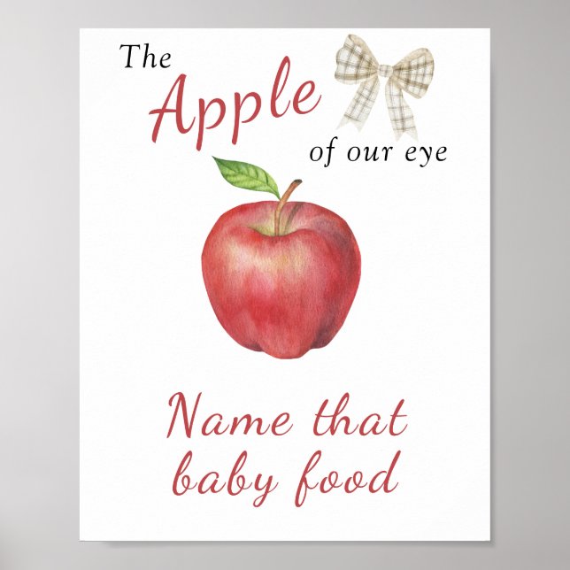 Babydusche von Apple - Name dieses Babynahrung Poster (Vorne)