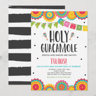 Babydusche von Guacamole Fiesta Twins Einladung