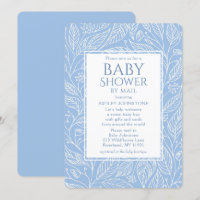 Babydusche von Mail Pastel blaues Blumenmuster