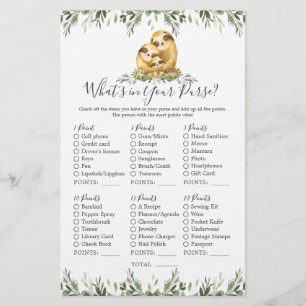 Babydusche von Sloth Animals Was ist in Ihrer Hand